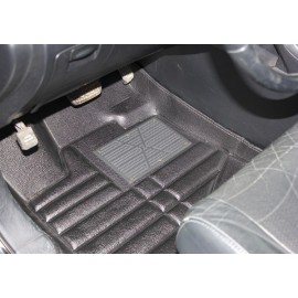 Коврики кожаные 3D в салон Audi A4 2010-2014 г.в. (Черный)