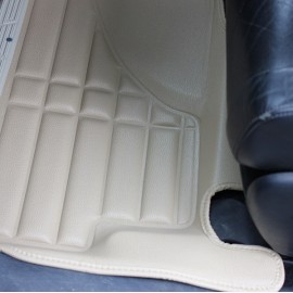 Коврики кожаные 3D в салон Audi A4 2010-2014 г.в. (Бежевый)