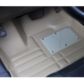 Коврики кожаные 3D в салон Audi A4 2010-2014 г.в. (Бежевый)