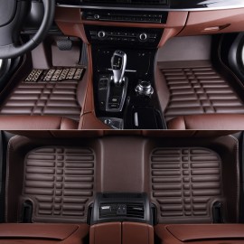 Коврики кожаные 3D в салон Volkswagen Passat 2016-2019 г.в. (Шоколад)