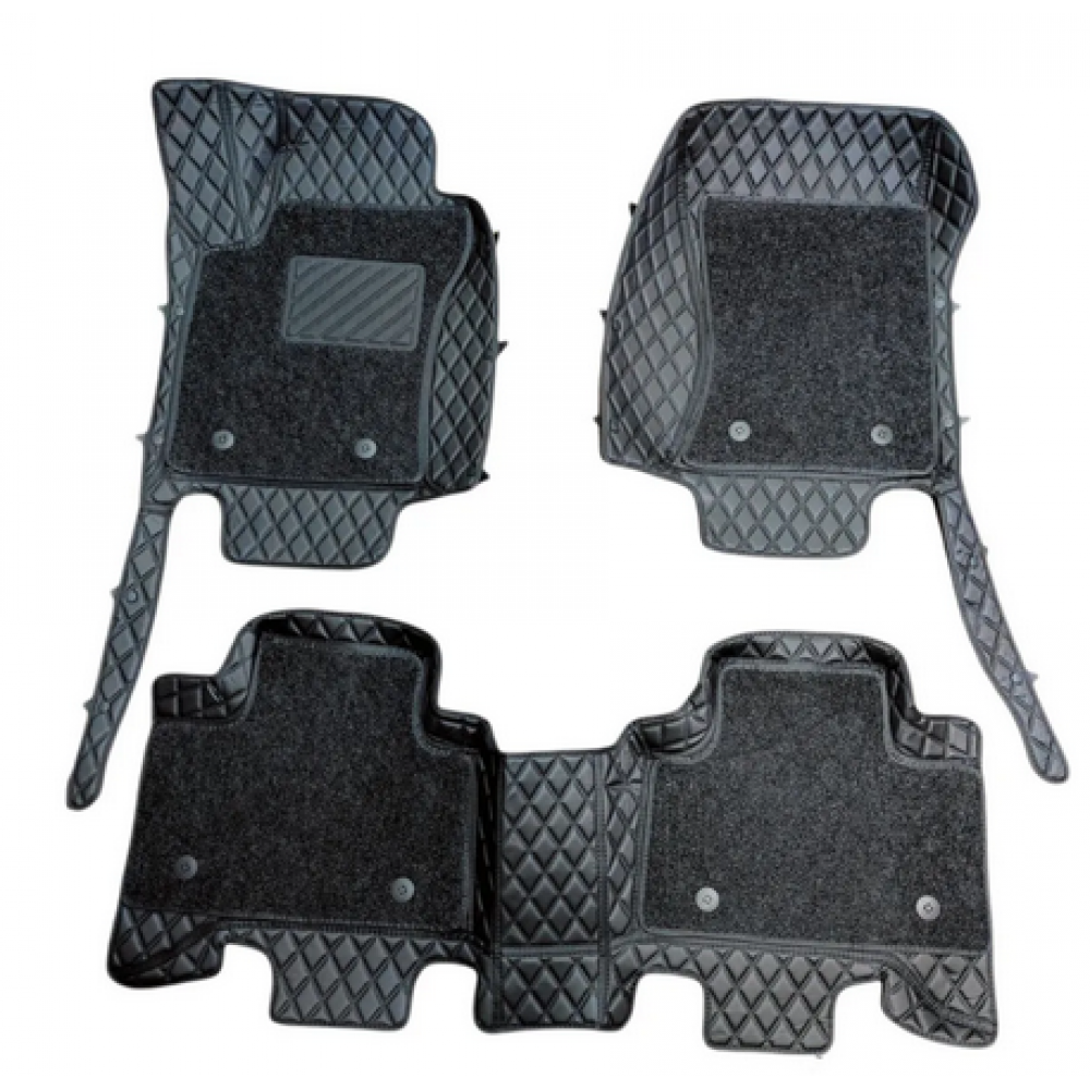 Коврики кожаные 5D в салон Audi A6 C7 2012-2017 г.в. (Черный)
