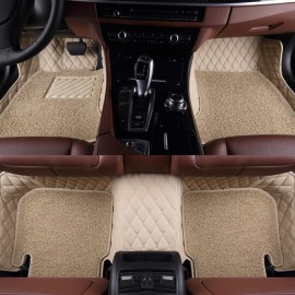 Коврики кожаные 5D в салон BMW X6  2015-2019 г.в. (Белый)