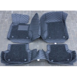 Коврики кожаные 5D в салон BMW 5er 2011-2013 г.в. (Черный)