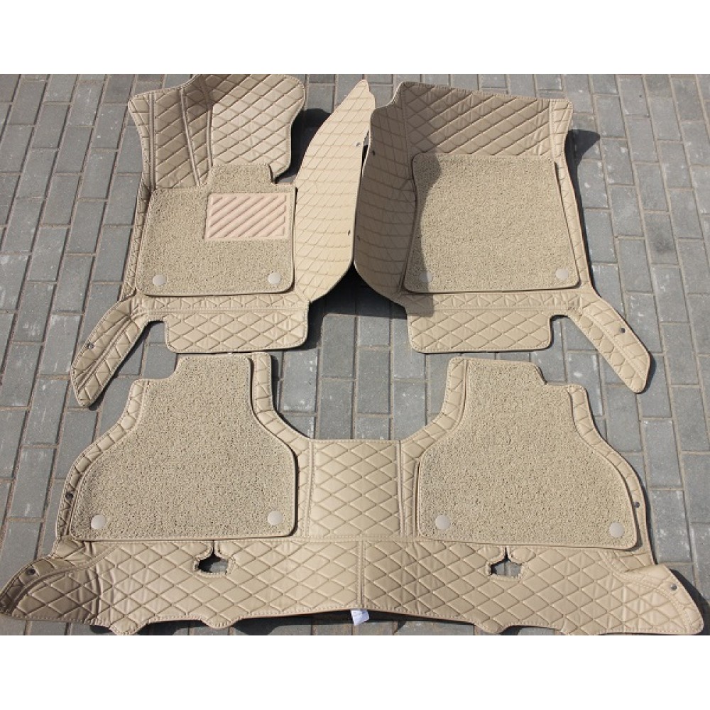 Коврики кожаные 5D в салон BMW X6 2008-2014 г.в. (Белый)