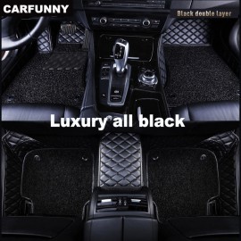 Коврики кожаные 5D в салон BMW 5er 2011-2013 г.в. (Черный)