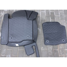 Коврики кожаные 5D в салон BMW 5er 2011-2013 г.в. (Черный)